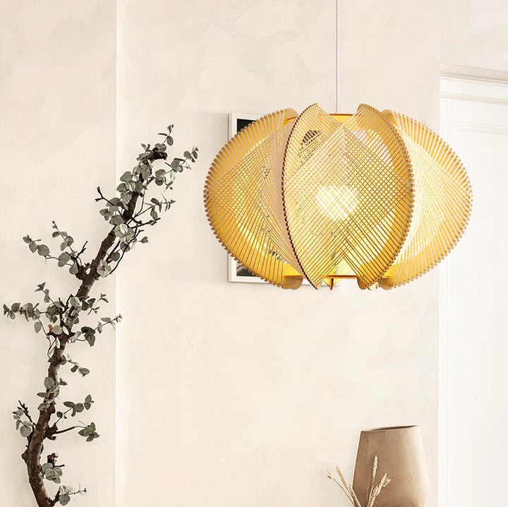 Calyraice Suspension en Bois et Corde de Chanvre - Neutralighting