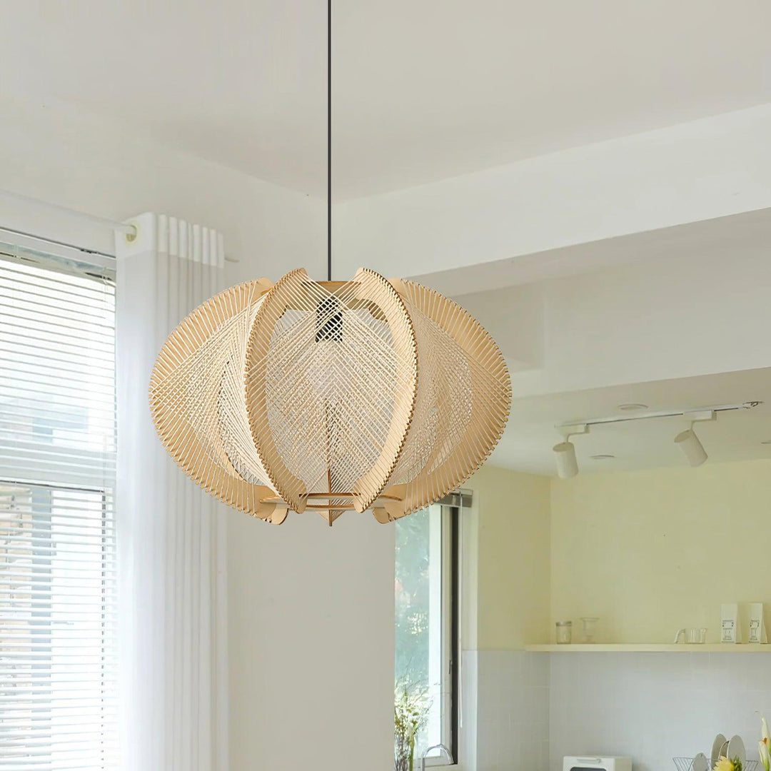Calyraice Suspension en Bois et Corde de Chanvre - Neutralighting
