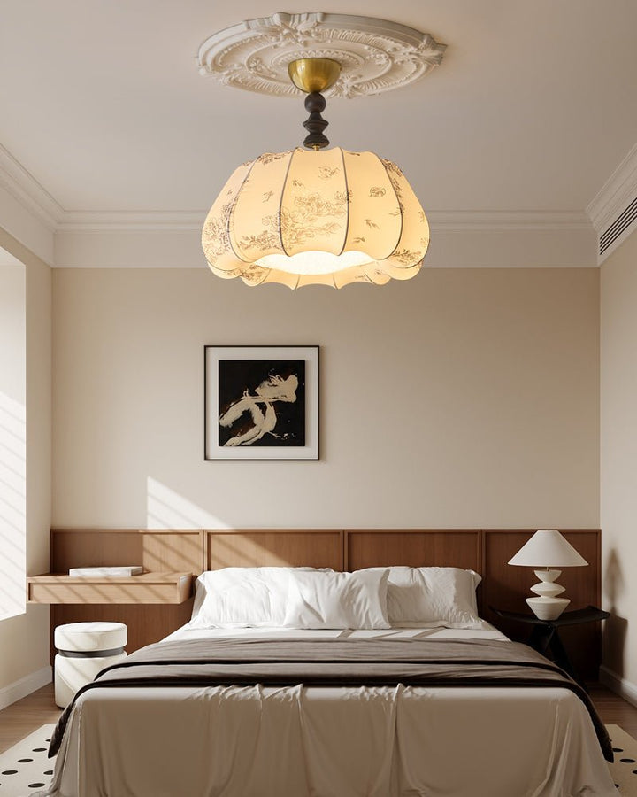 Fleurina Lampe Plafonnier en Tissu Art Nordique Premium - Neutralighting