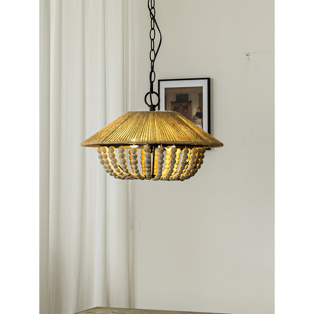 Elmarion Suspension Bois Métal Élégance Naturelle Style Ferme - Neutralighting