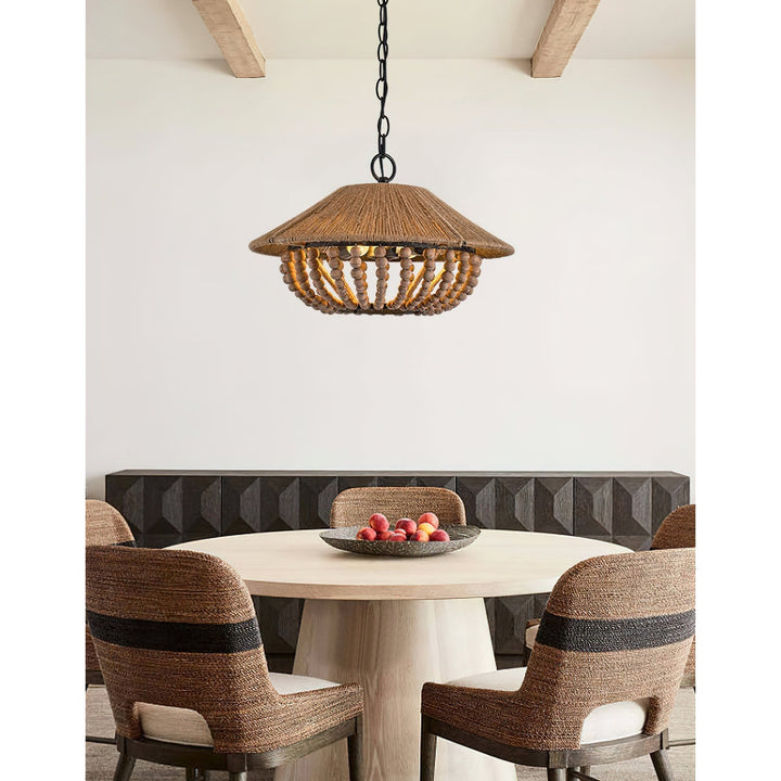 Elmarion Suspension Bois Métal Élégance Naturelle Style Ferme - Neutralighting