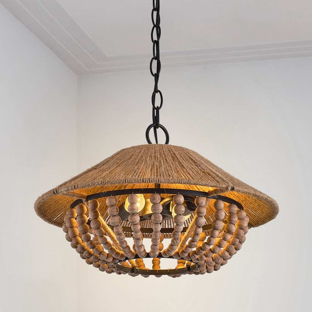 Elmarion Suspension Bois Métal Élégance Naturelle Style Ferme - Neutralighting