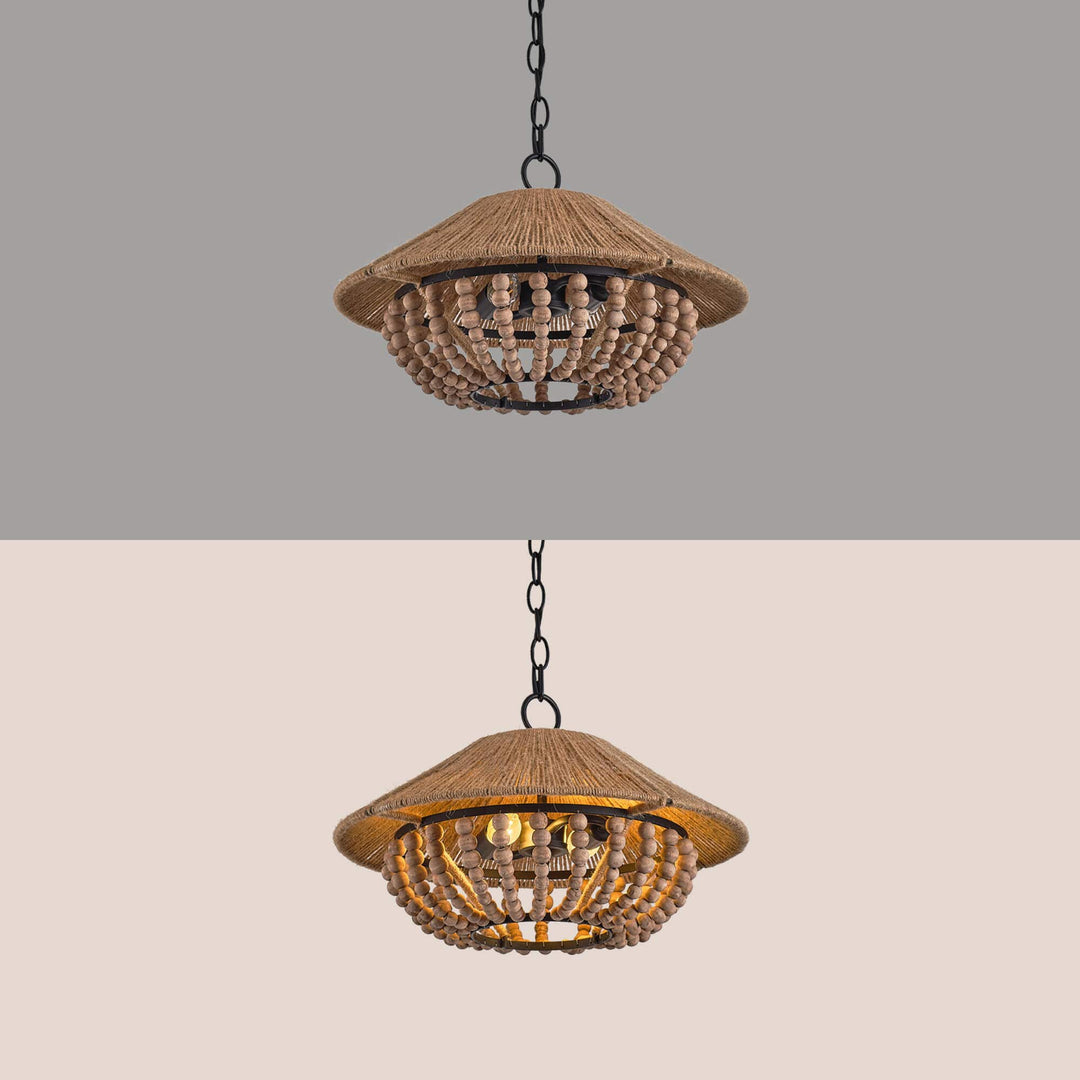 Elmarion Suspension Bois Métal Élégance Naturelle Style Ferme - Neutralighting