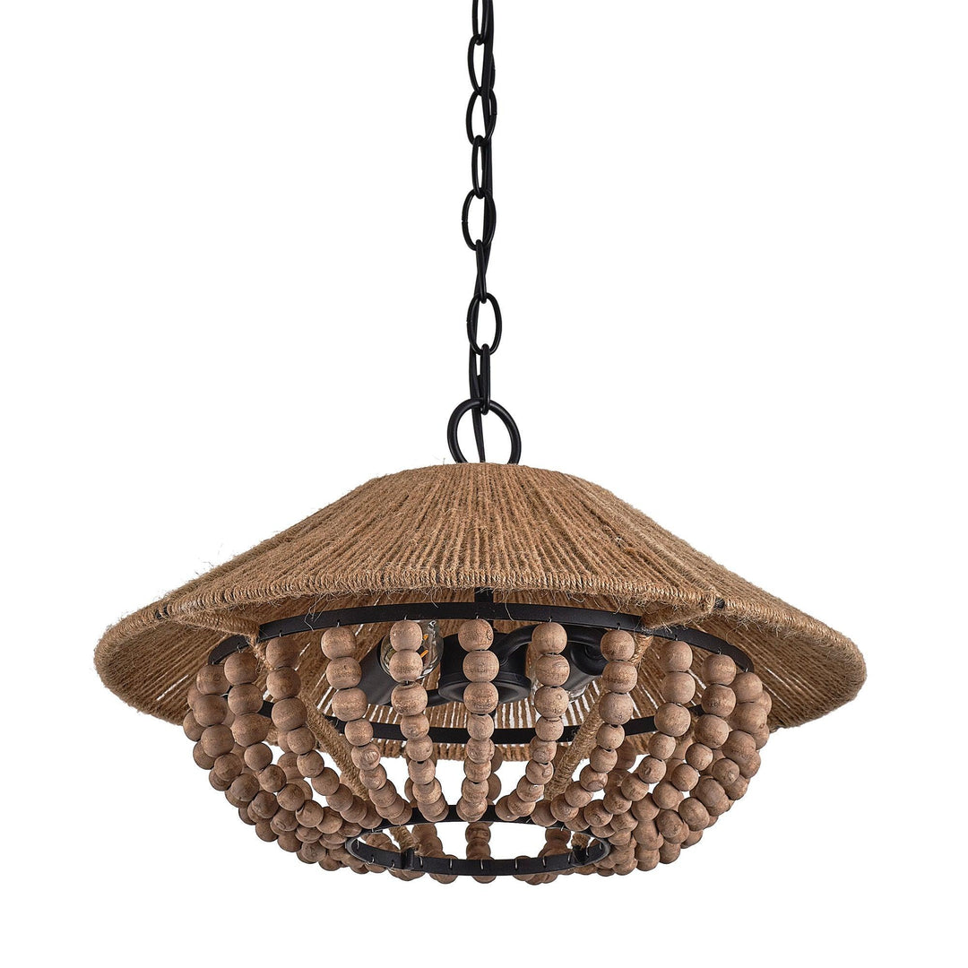 Elmarion Suspension Bois Métal Élégance Naturelle Style Ferme - Neutralighting