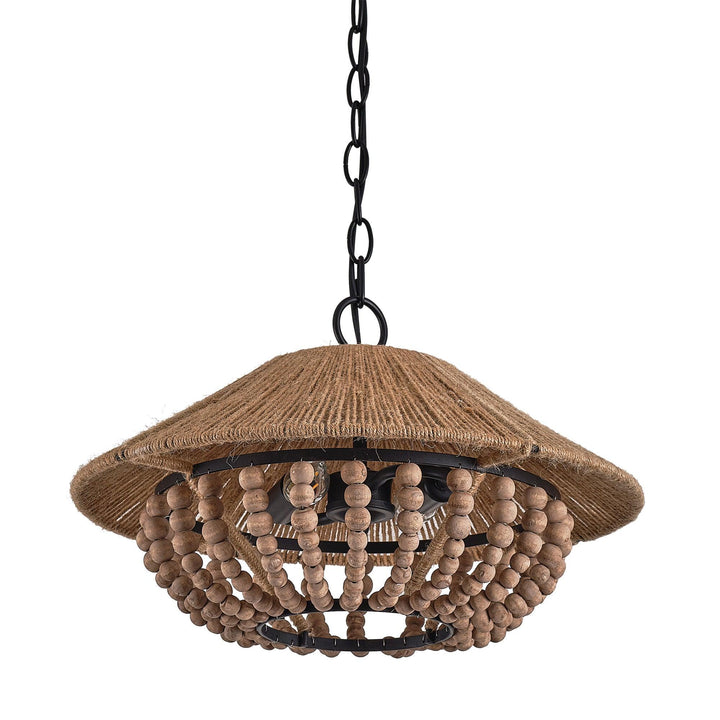 Elmarion Suspension Bois Métal Élégance Naturelle Style Ferme - Neutralighting