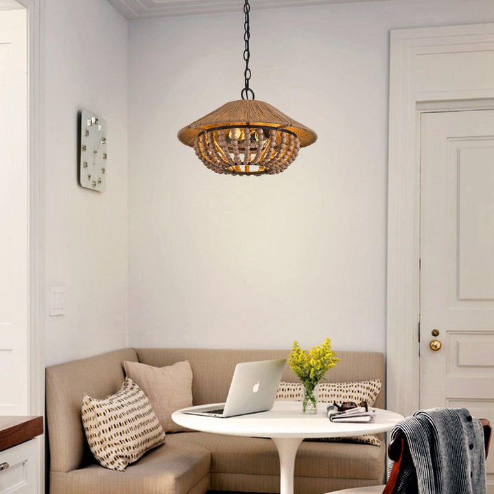 Elmarion Suspension Bois Métal Élégance Naturelle Style Ferme - Neutralighting