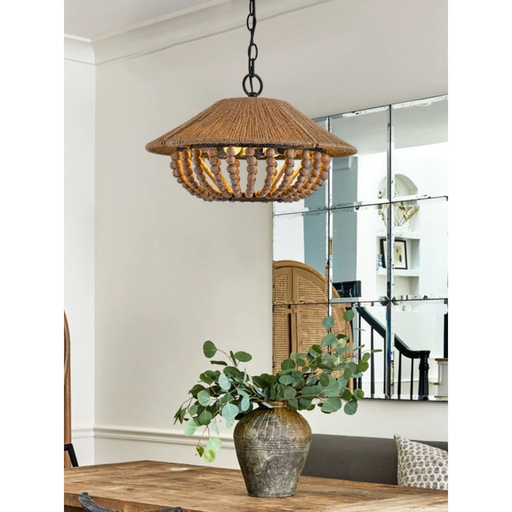 Elmarion Suspension Bois Métal Élégance Naturelle Style Ferme - Neutralighting