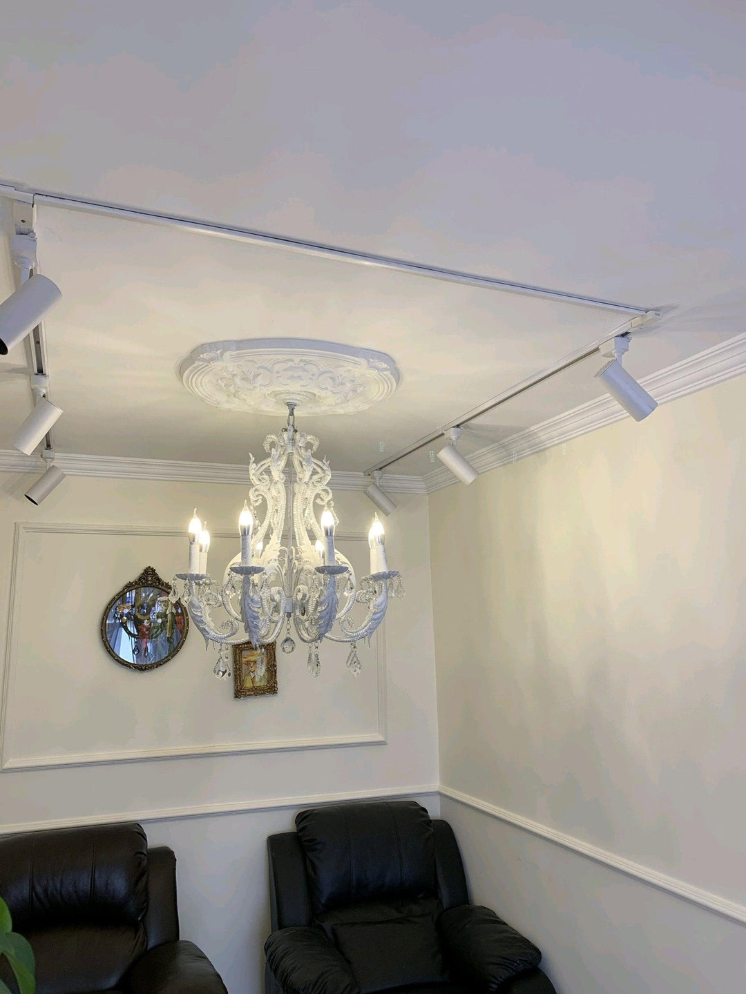 Lustra Suspension Lampe Porte-Bougie Perles de Cristal - Neutralighting