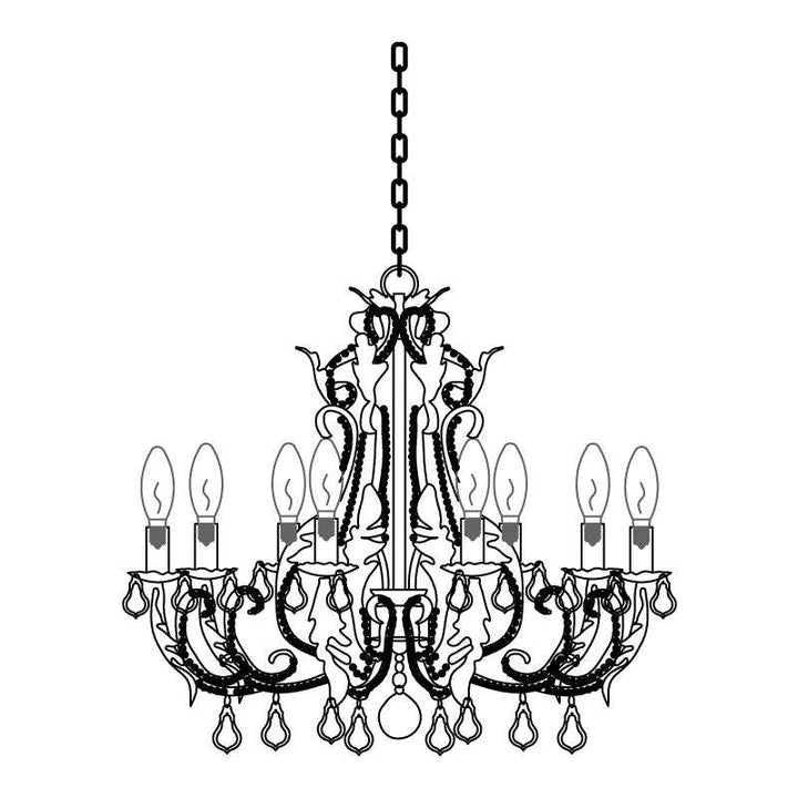 Lustra Suspension Lampe Porte-Bougie Perles de Cristal - Neutralighting