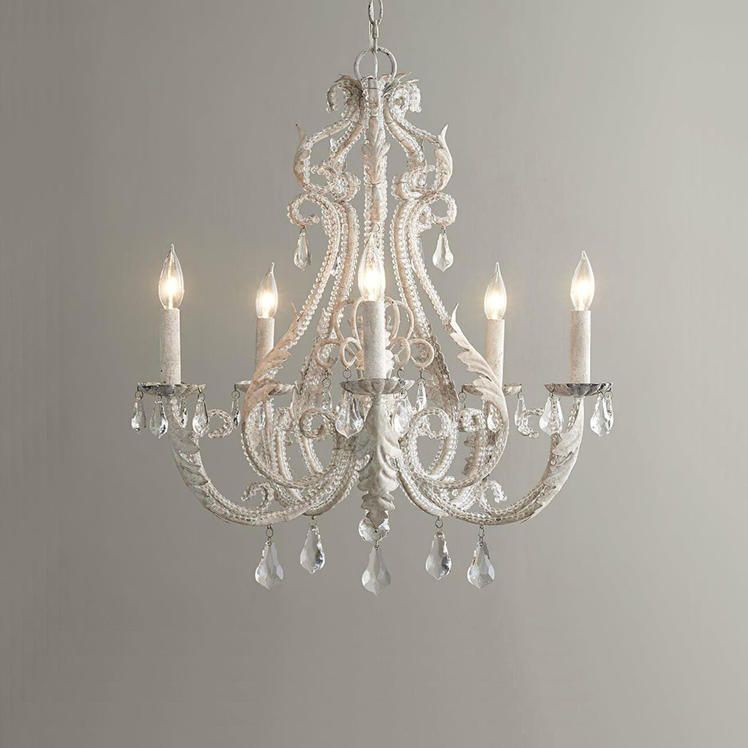 Lustra Suspension Lampe Porte-Bougie Perles de Cristal - Neutralighting