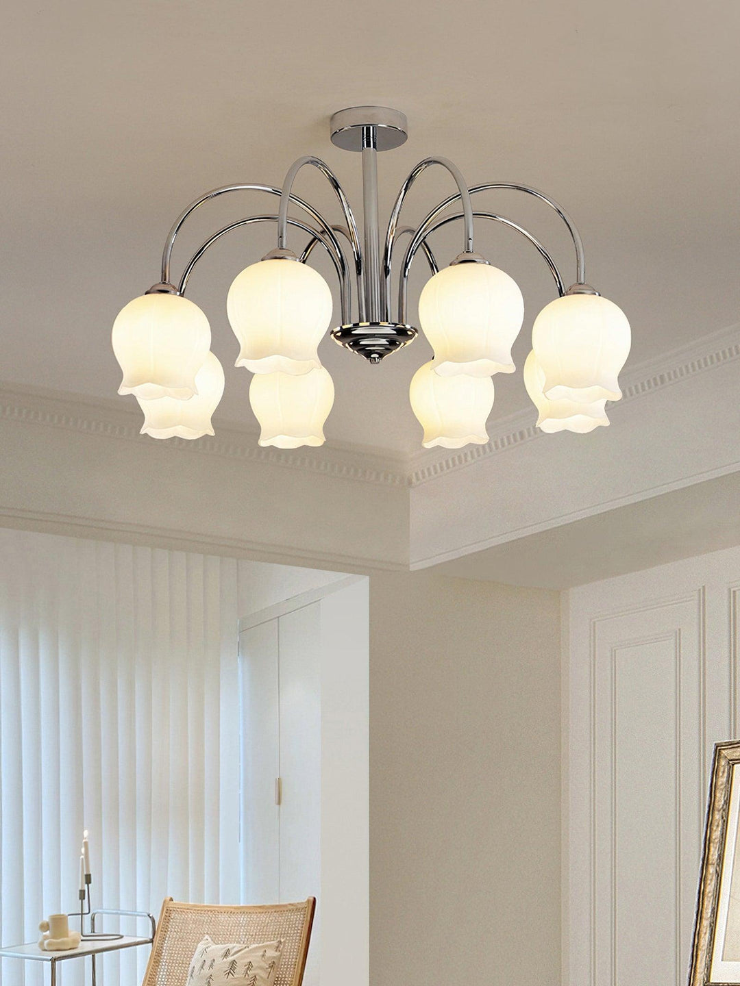 Aurora Chandelier en Verre Floral - Neutralighting