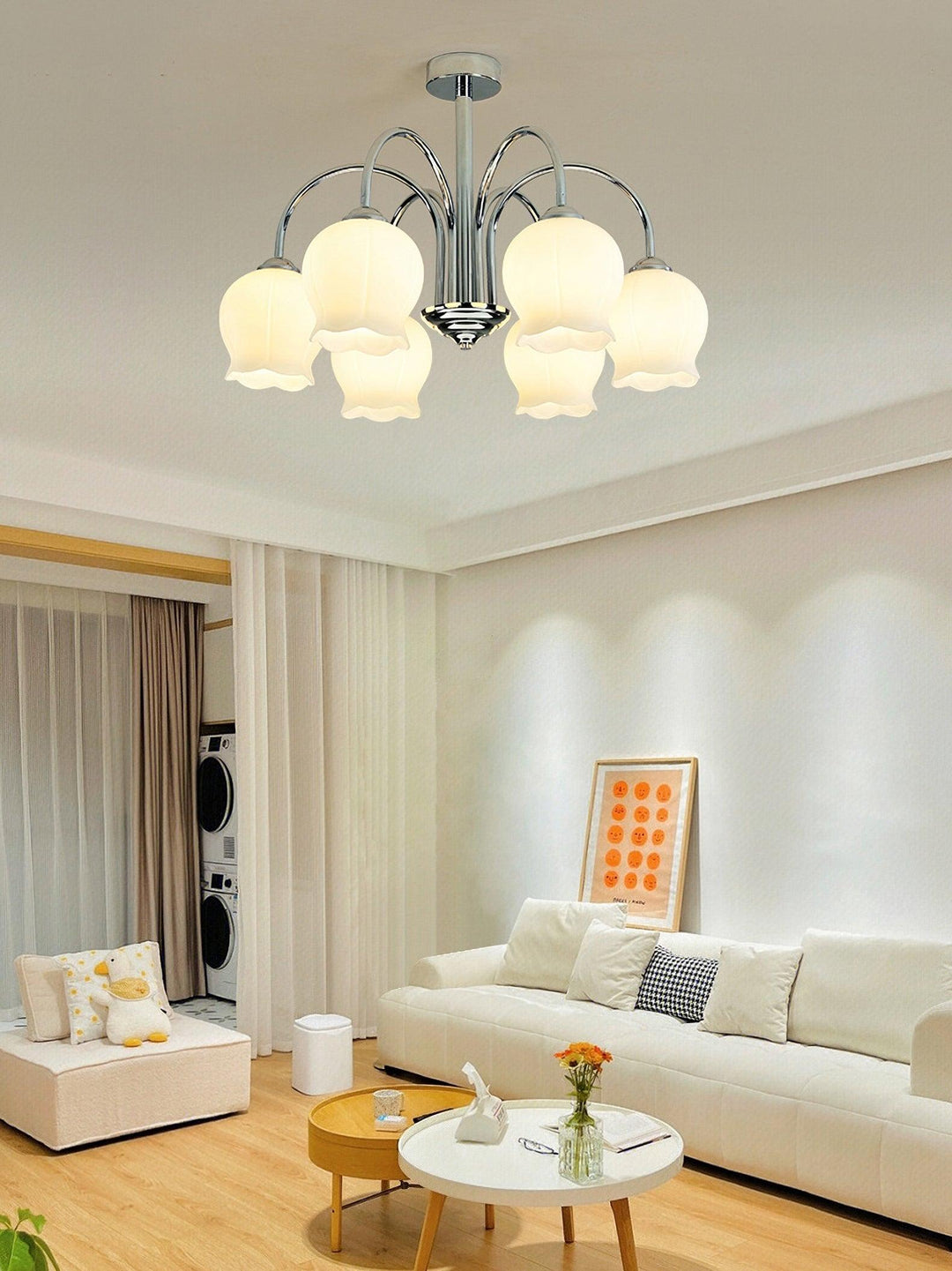 Aurora Chandelier en Verre Floral - Neutralighting
