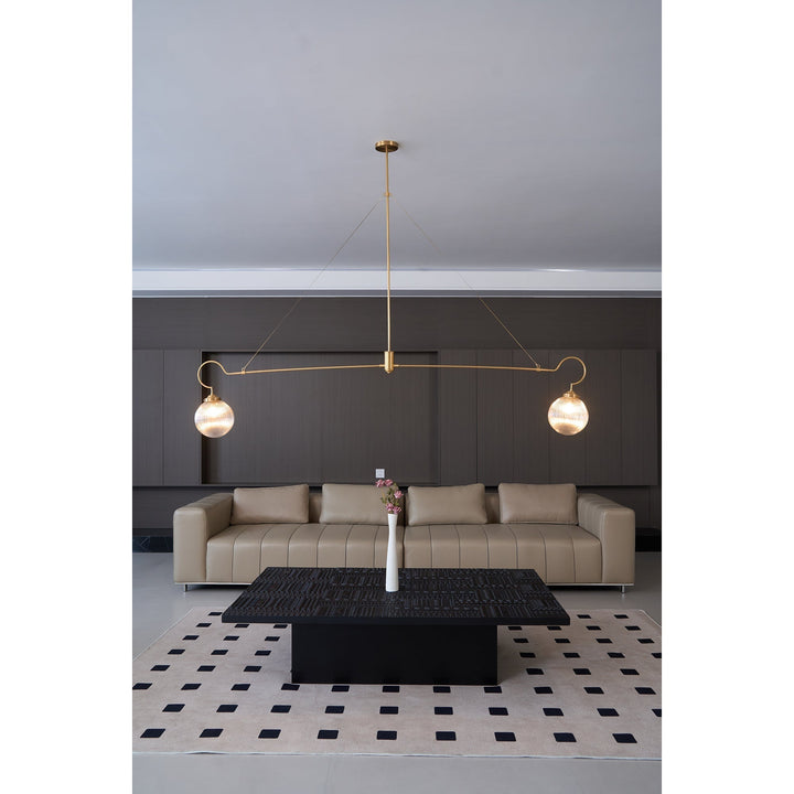 Vavenia Lustre Laiton Verre Moderne Minimaliste - Neutralighting