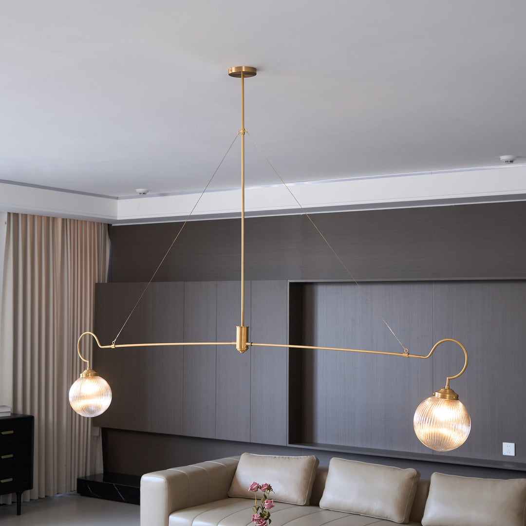 Vavenia Lustre Laiton Verre Moderne Minimaliste - Neutralighting