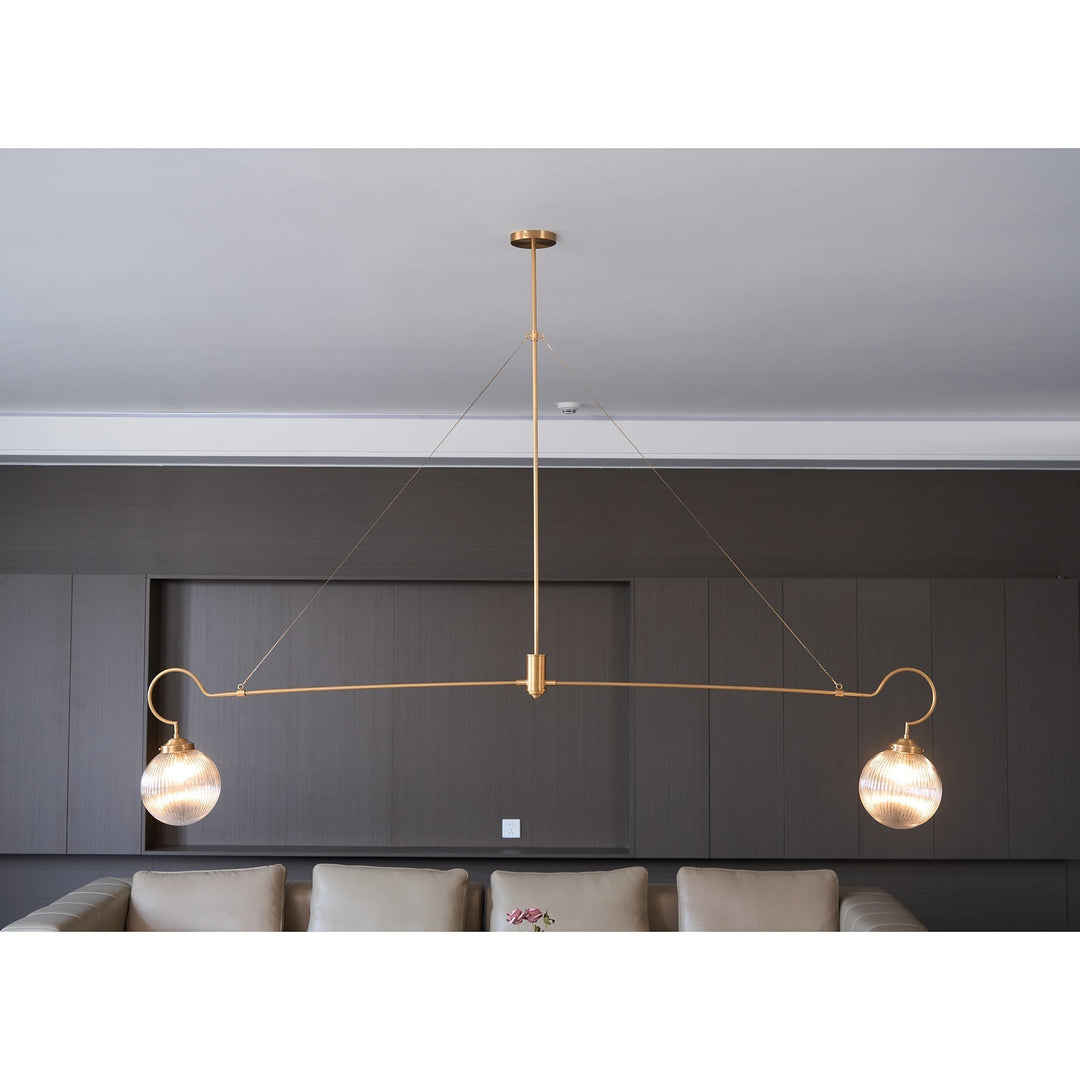 Vavenia Lustre Laiton Verre Moderne Minimaliste - Neutralighting