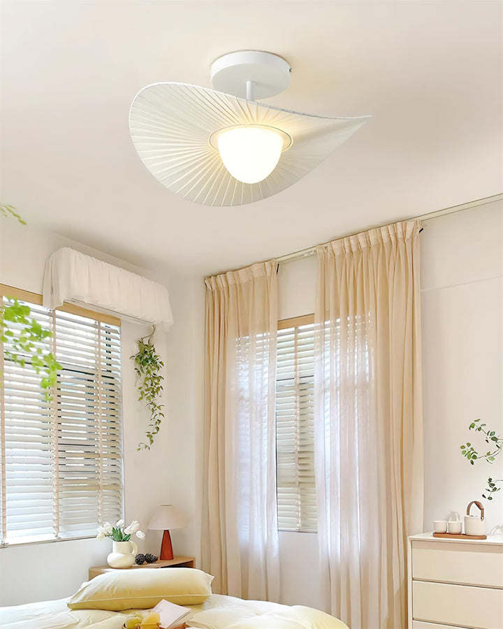 Florina Lumière de Plafond en Tissu à Rayures en Forme de Ventilateur Minimaliste - Neutralighting