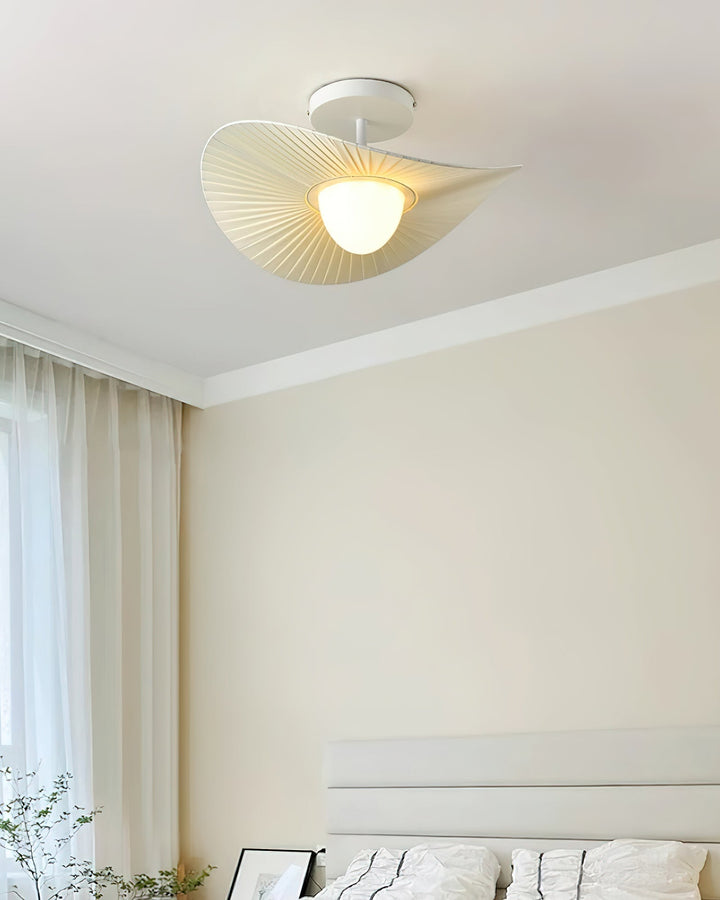 Florina Lumière de Plafond en Tissu à Rayures en Forme de Ventilateur Minimaliste - Neutralighting