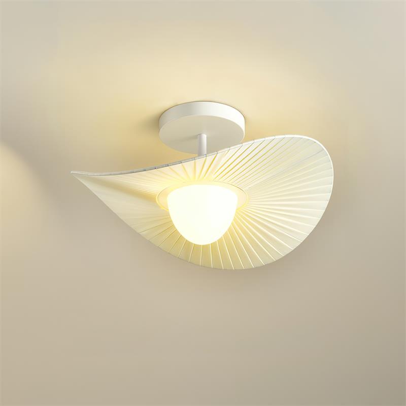 Florina Lumière de Plafond en Tissu à Rayures en Forme de Ventilateur Minimaliste - Neutralighting