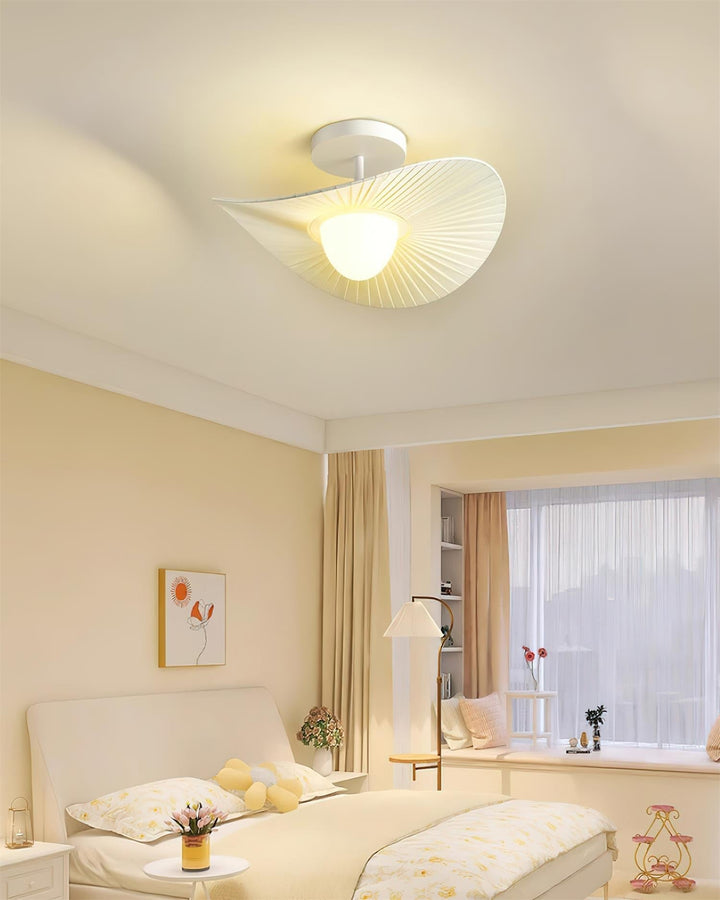 Florina Lumière de Plafond en Tissu à Rayures en Forme de Ventilateur Minimaliste - Neutralighting