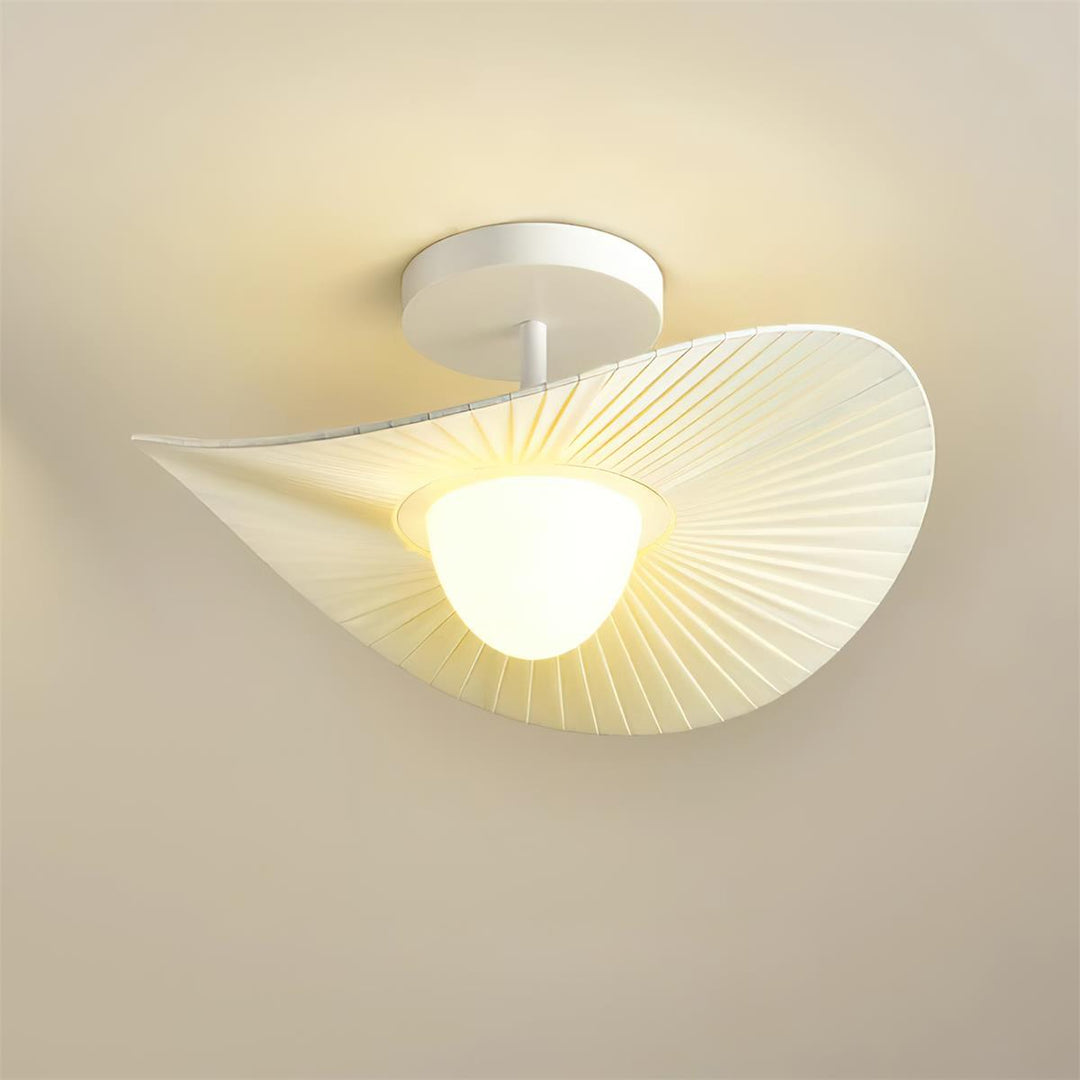 Florina Lumière de Plafond en Tissu à Rayures en Forme de Ventilateur Minimaliste - Neutralighting