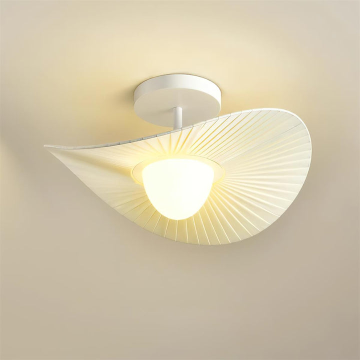 Florina Lumière de Plafond en Tissu à Rayures en Forme de Ventilateur Minimaliste - Neutralighting