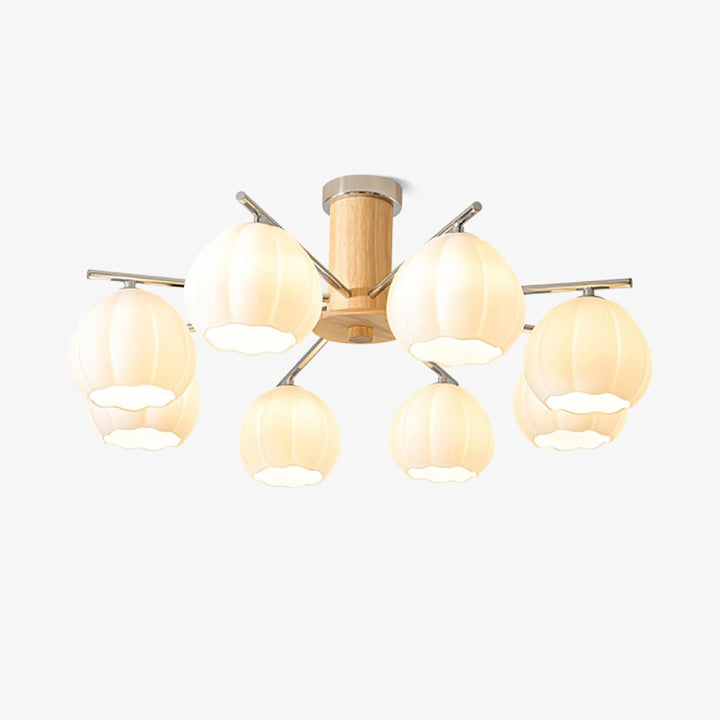 Ezoror Plafonnier Verre Bourgeons Fleur Art Nordique - Neutralighting