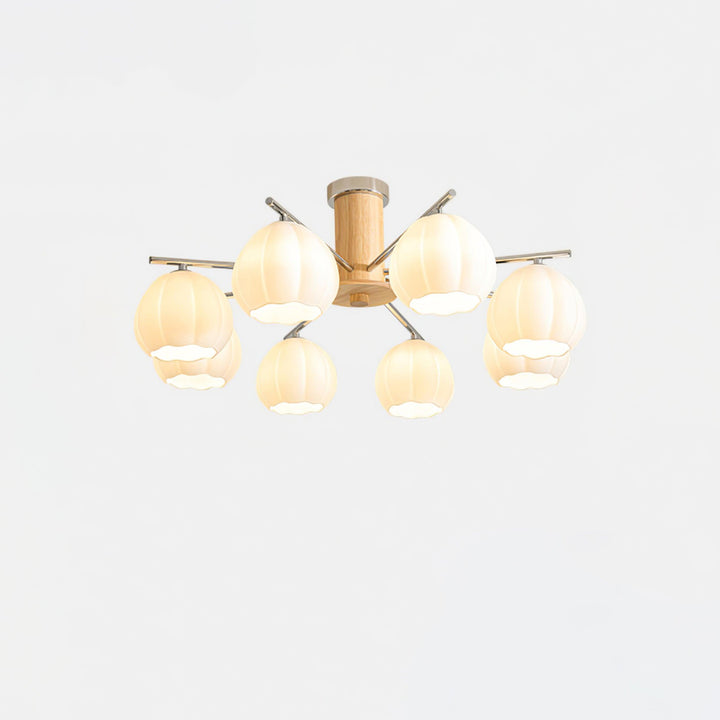 Ezoror Plafonnier Verre Bourgeons Fleur Art Nordique - Neutralighting