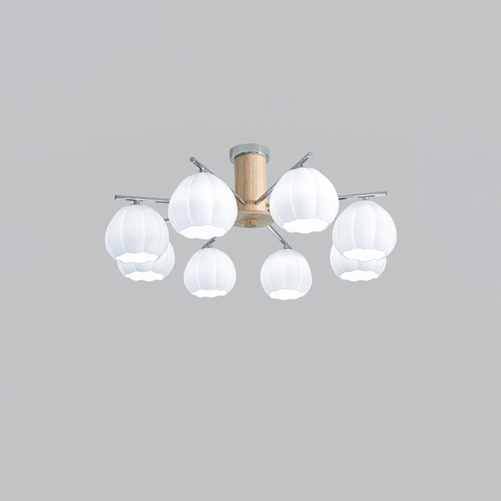 Ezoror Plafonnier Verre Bourgeons Fleur Art Nordique - Neutralighting