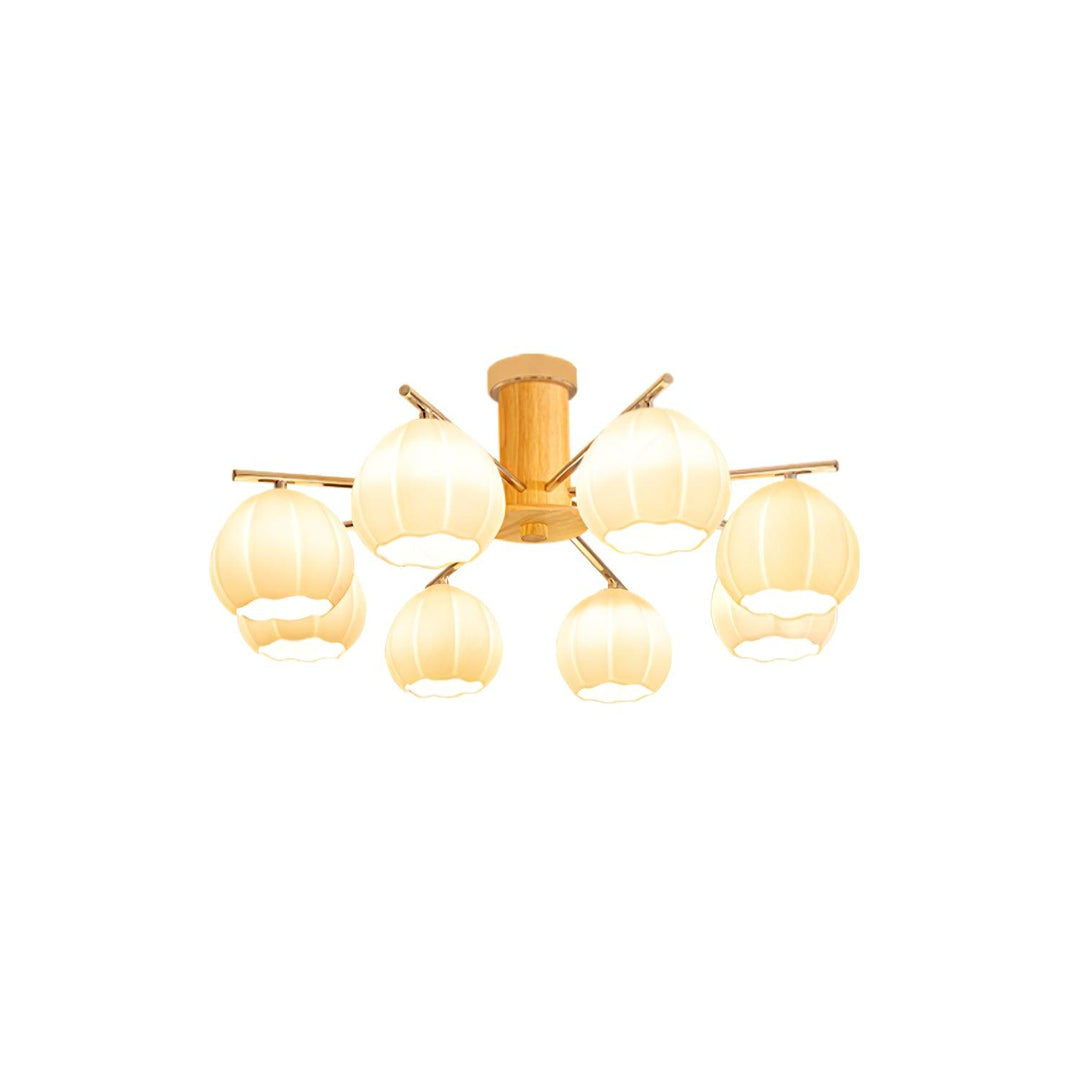 Ezoror Plafonnier Verre Bourgeons Fleur Art Nordique - Neutralighting