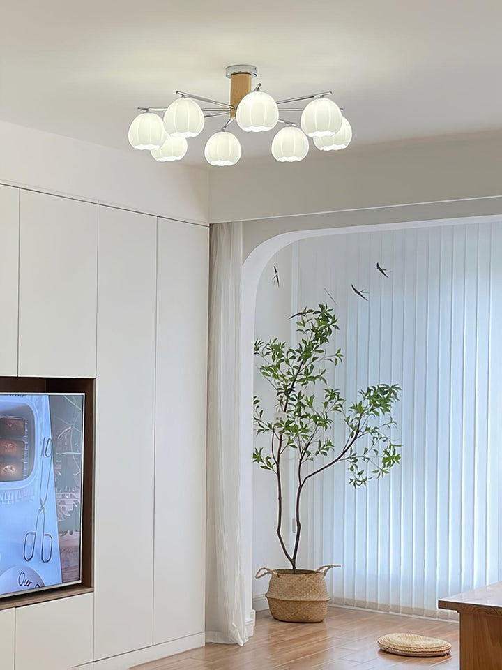 Ezoror Plafonnier Verre Bourgeons Fleur Art Nordique - Neutralighting