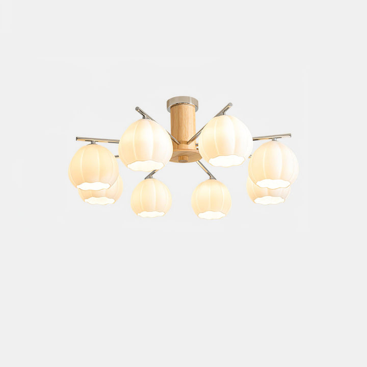 Ezoror Plafonnier Verre Bourgeons Fleur Art Nordique - Neutralighting