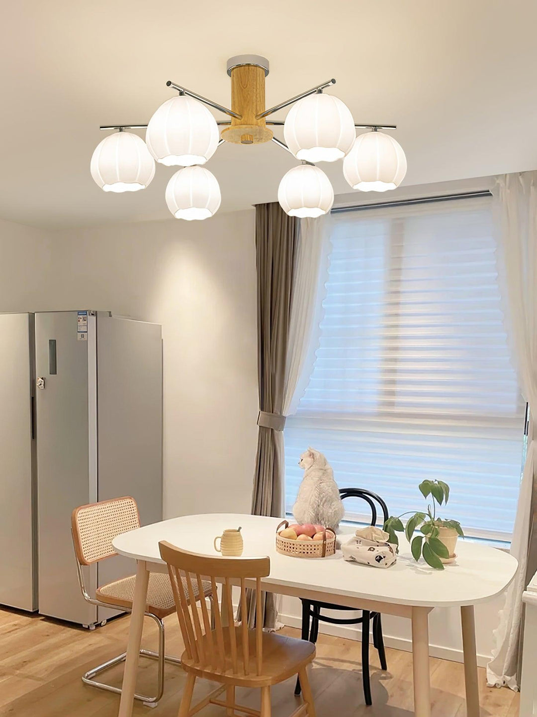 Ezoror Plafonnier Verre Bourgeons Fleur Art Nordique - Neutralighting