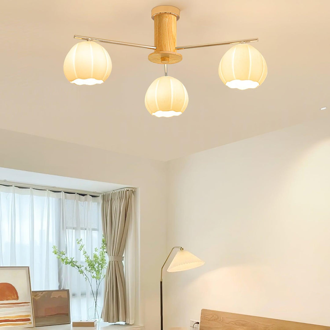 Ezoror Plafonnier Verre Bourgeons Fleur Art Nordique - Neutralighting