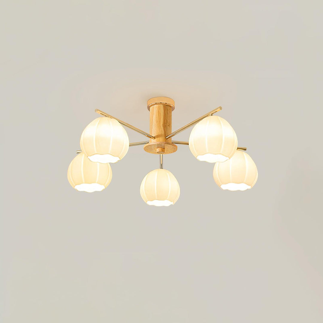 Ezoror Plafonnier Verre Bourgeons Fleur Art Nordique - Neutralighting