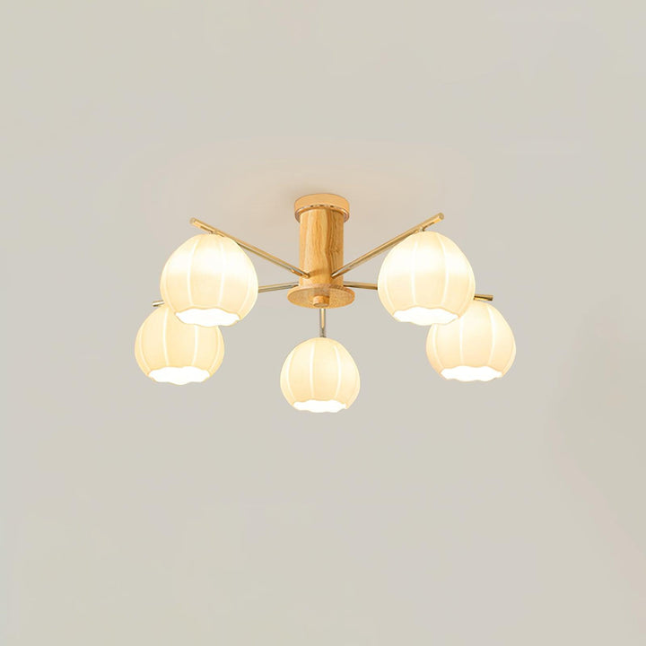 Ezoror Plafonnier Verre Bourgeons Fleur Art Nordique - Neutralighting