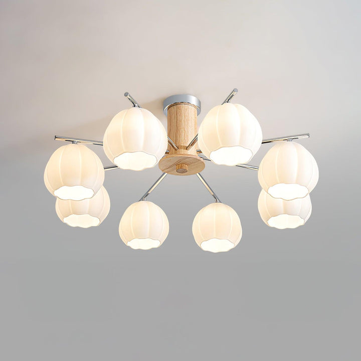 Ezoror Plafonnier Verre Bourgeons Fleur Art Nordique - Neutralighting