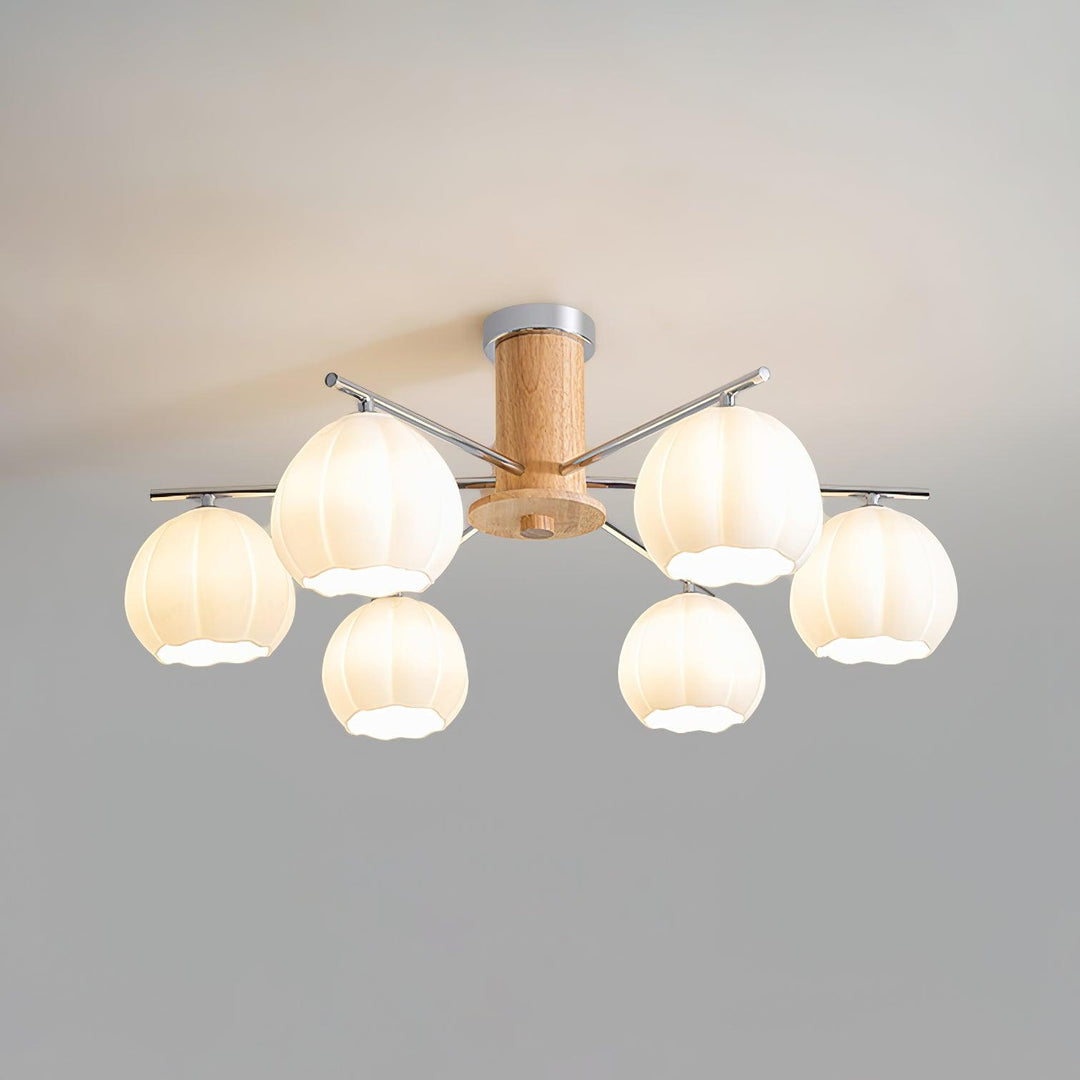 Ezoror Plafonnier Verre Bourgeons Fleur Art Nordique - Neutralighting