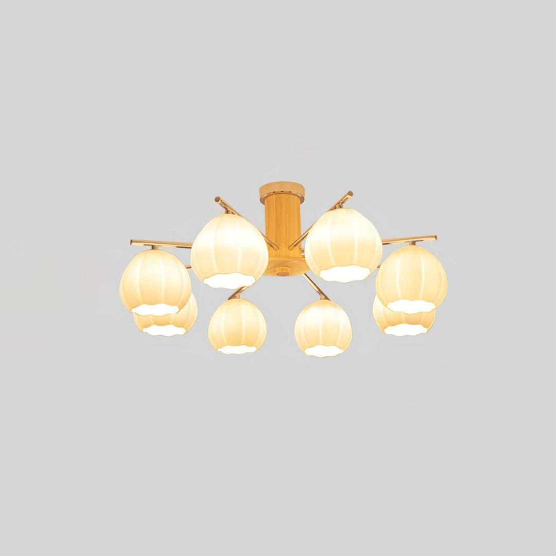 Ezoror Plafonnier Verre Bourgeons Fleur Art Nordique - Neutralighting
