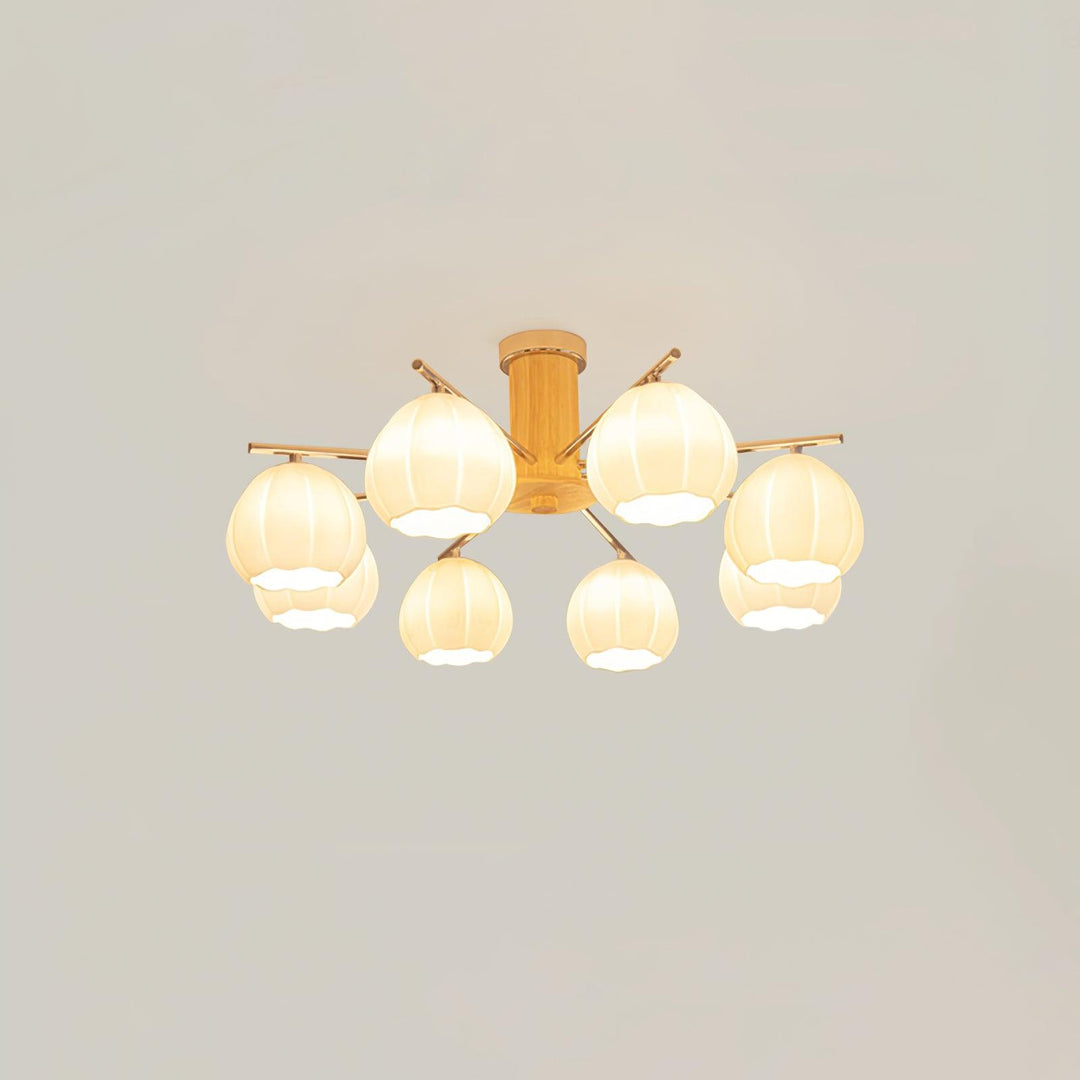 Ezoror Plafonnier Verre Bourgeons Fleur Art Nordique - Neutralighting