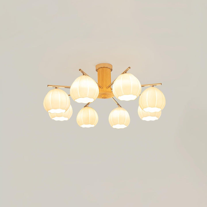Ezoror Plafonnier Verre Bourgeons Fleur Art Nordique - Neutralighting