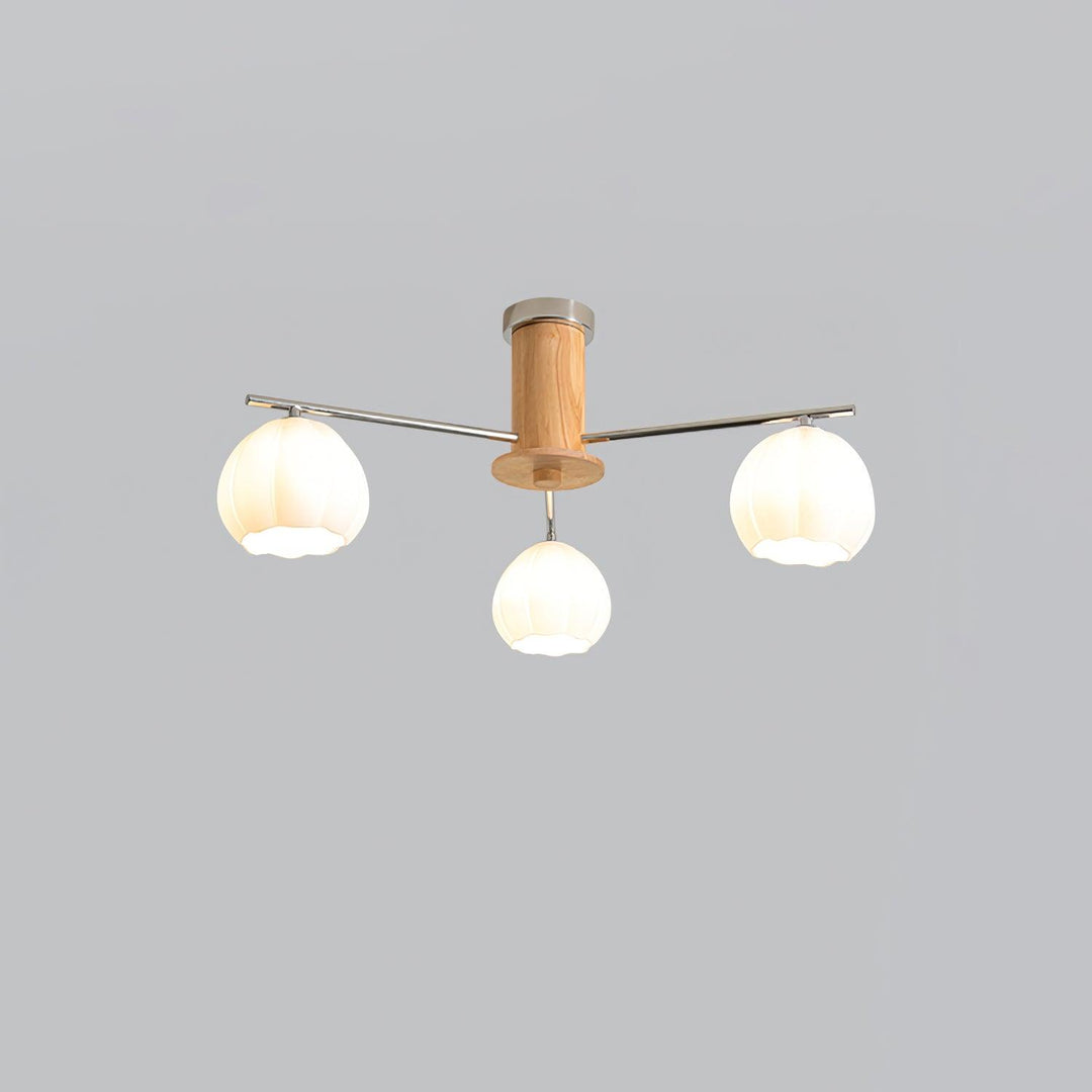 Ezoror Plafonnier Verre Bourgeons Fleur Art Nordique - Neutralighting