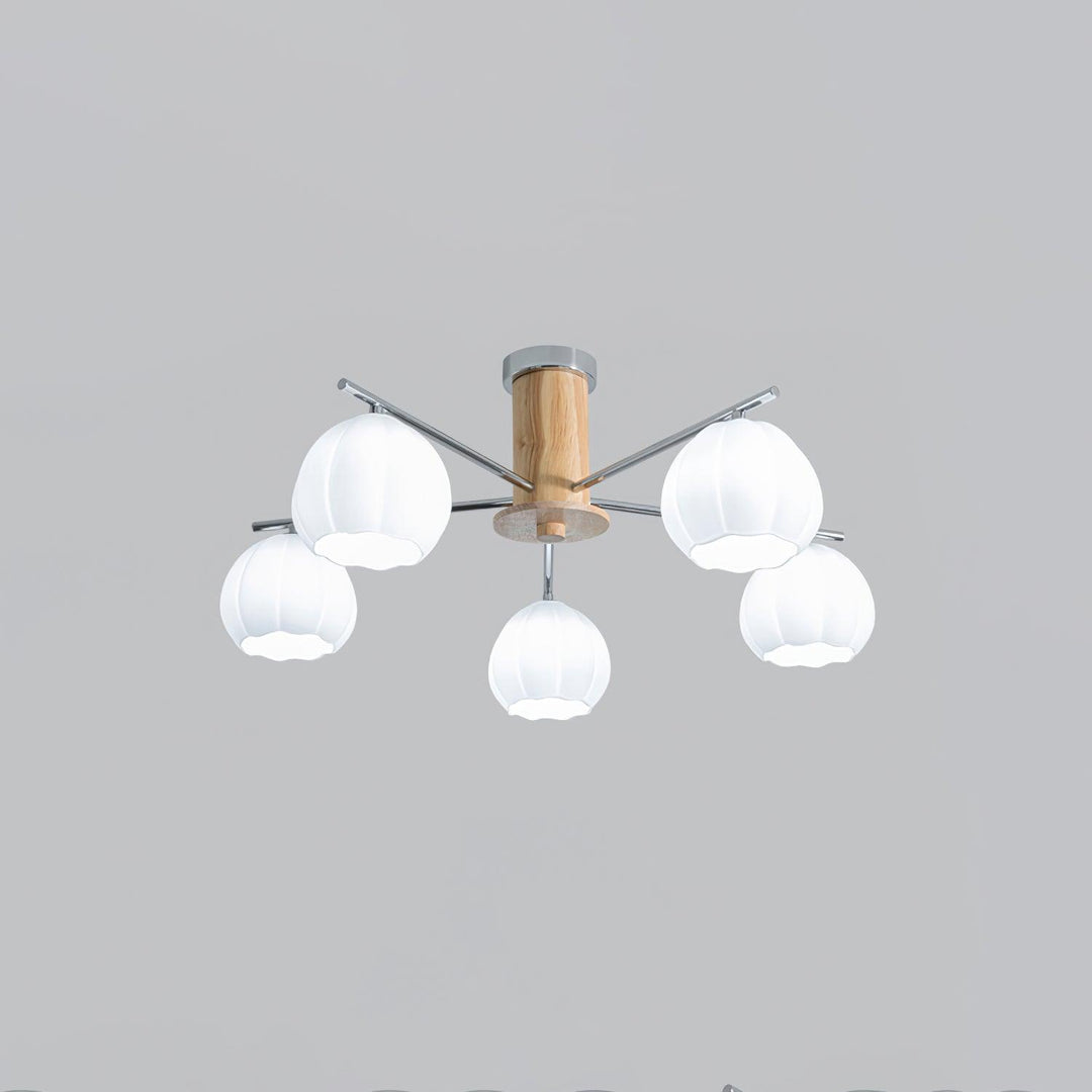Ezoror Plafonnier Verre Bourgeons Fleur Art Nordique - Neutralighting