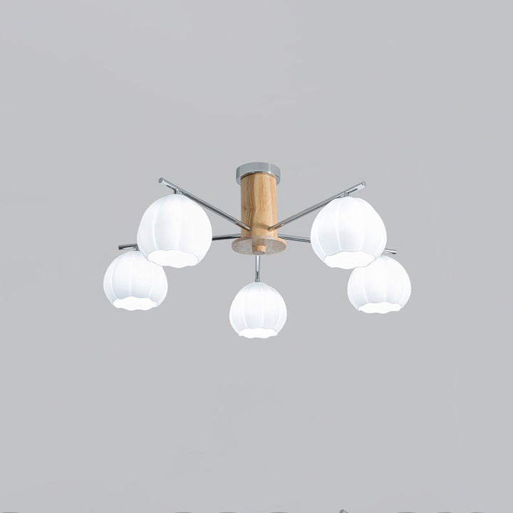 Ezoror Plafonnier Verre Bourgeons Fleur Art Nordique - Neutralighting