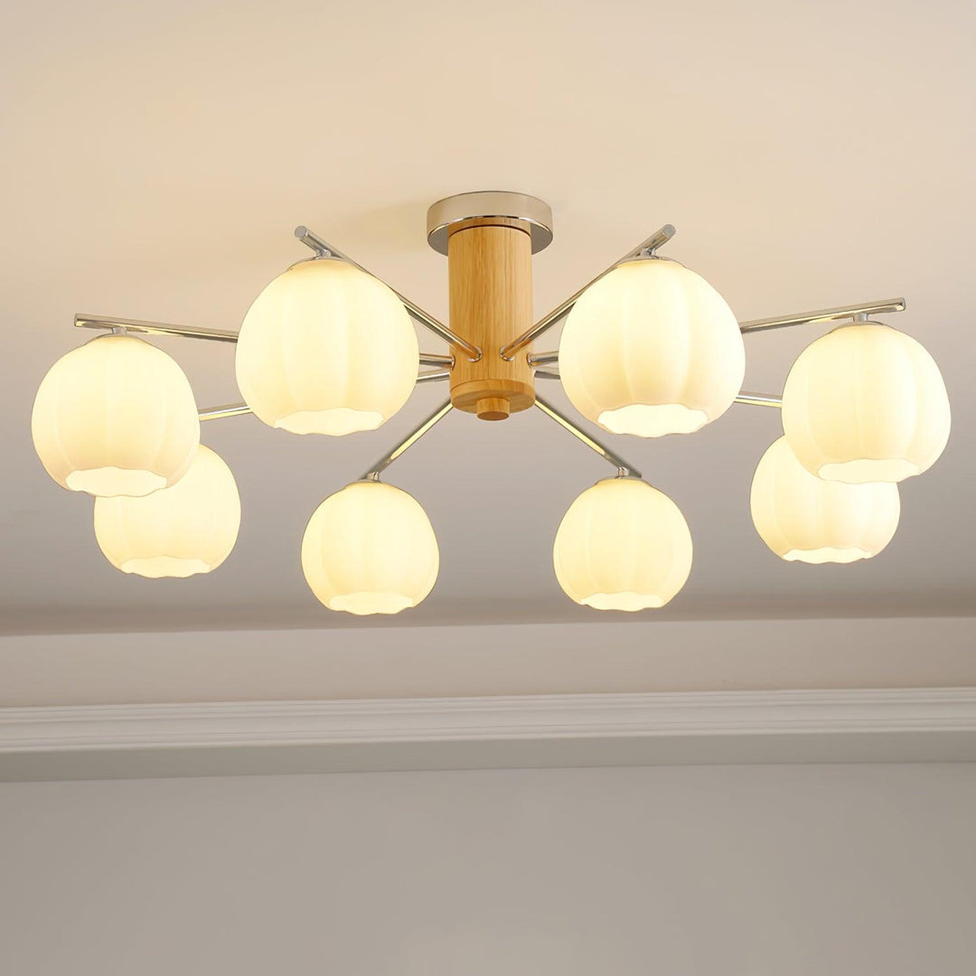 Ezoror Plafonnier Verre Bourgeons Fleur Art Nordique - Neutralighting