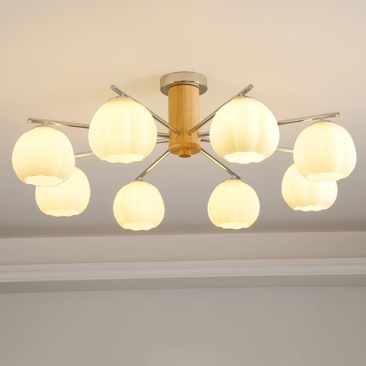Ezoror Plafonnier Verre Bourgeons Fleur Art Nordique - Neutralighting
