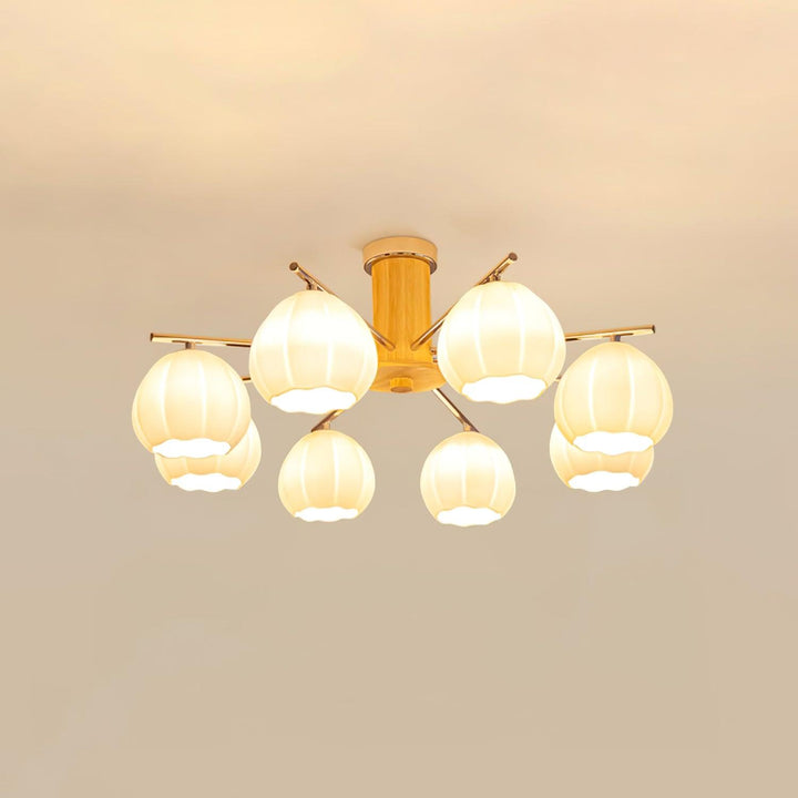 Ezoror Plafonnier Verre Bourgeons Fleur Art Nordique - Neutralighting