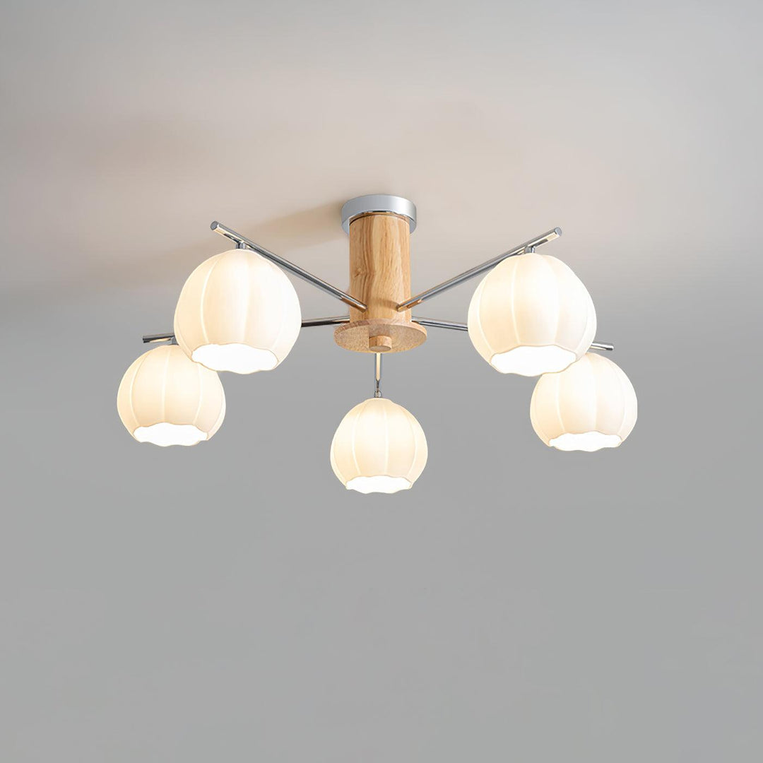 Ezoror Plafonnier Verre Bourgeons Fleur Art Nordique - Neutralighting