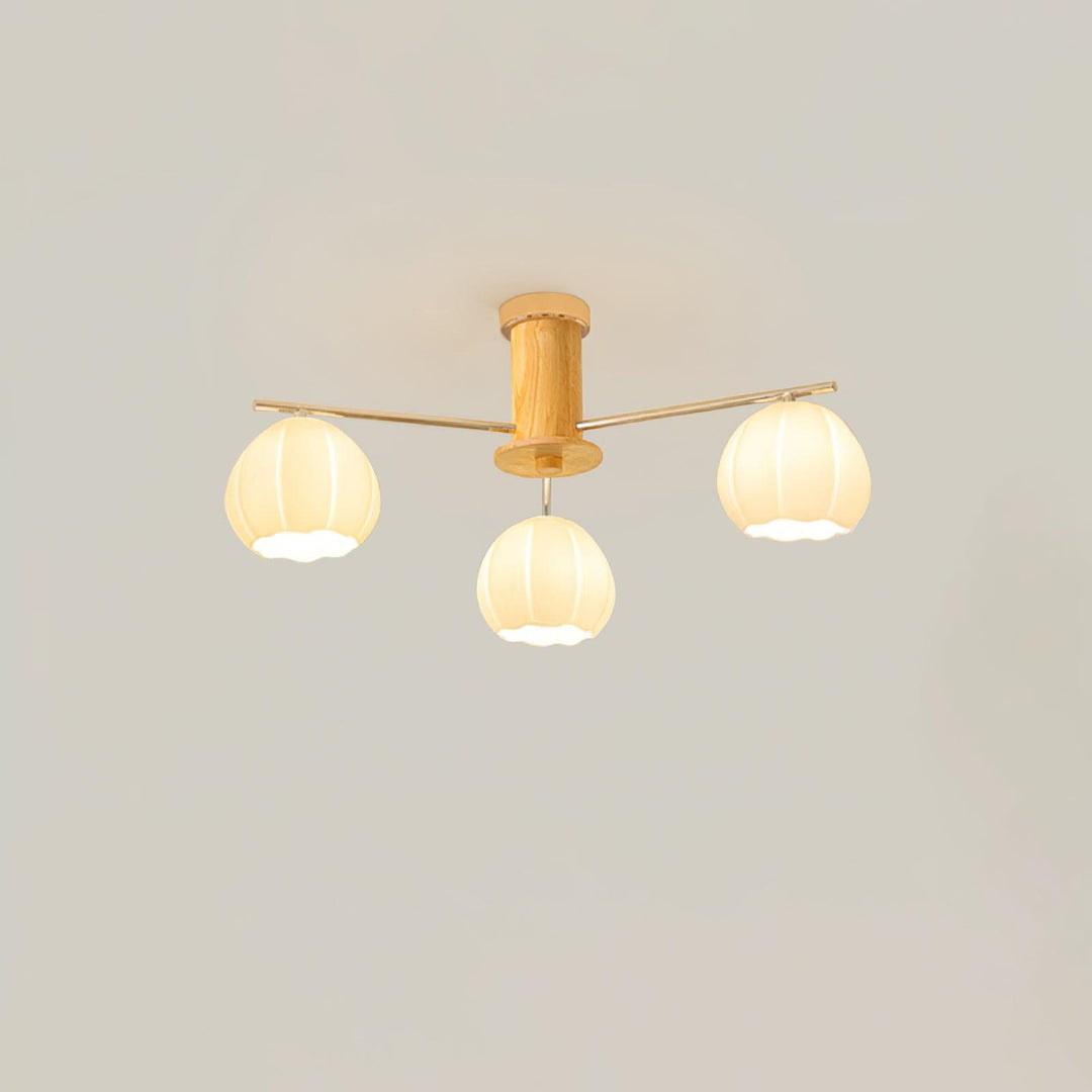 Ezoror Plafonnier Verre Bourgeons Fleur Art Nordique - Neutralighting