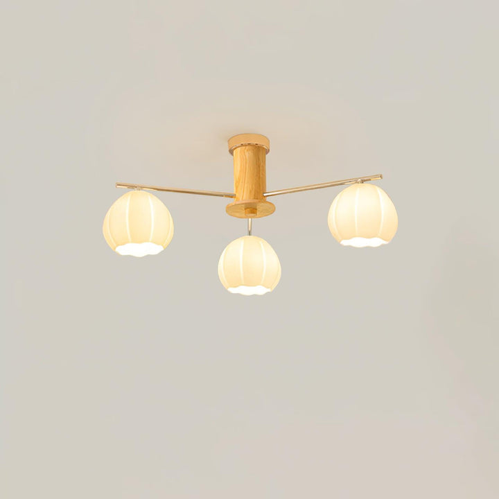 Ezoror Plafonnier Verre Bourgeons Fleur Art Nordique - Neutralighting