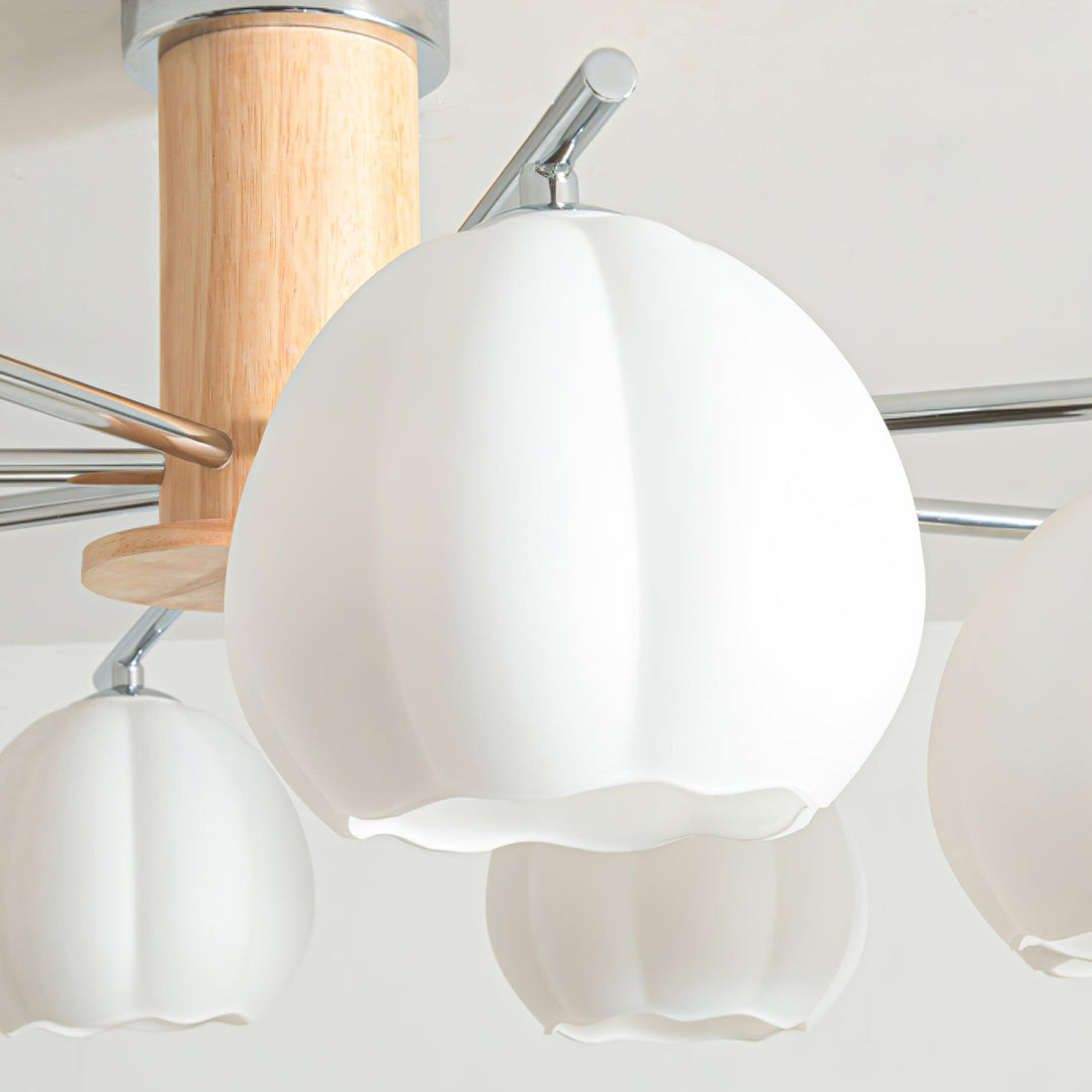 Ezoror Plafonnier Verre Bourgeons Fleur Art Nordique - Neutralighting